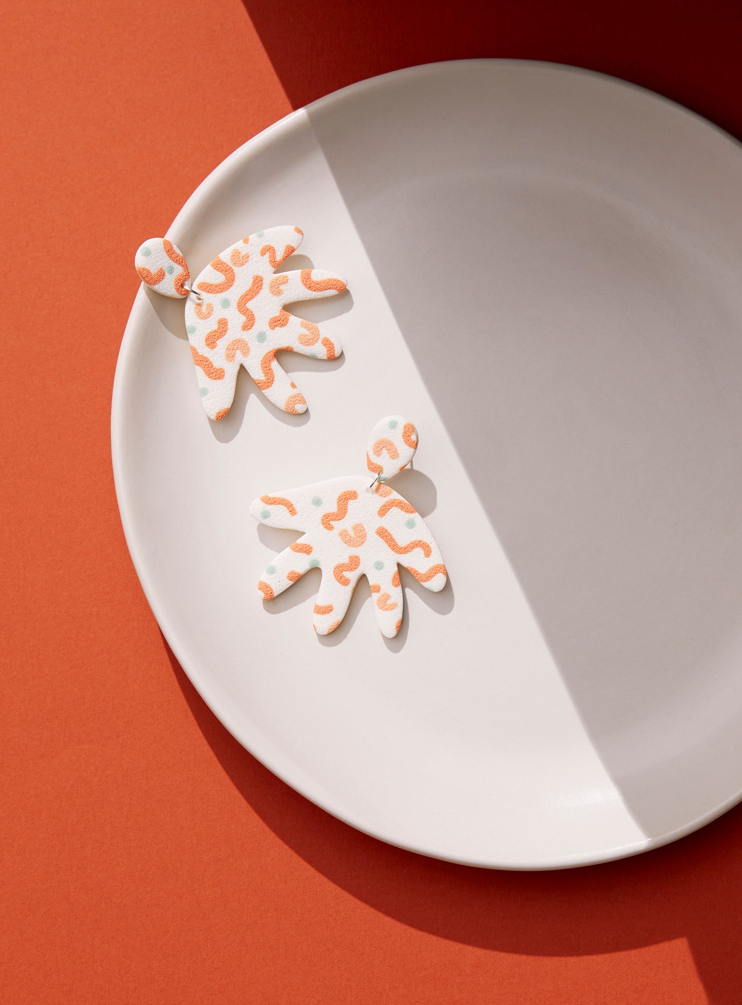 Boucles d'oreilles - Blanc & confettis | Collection Pam