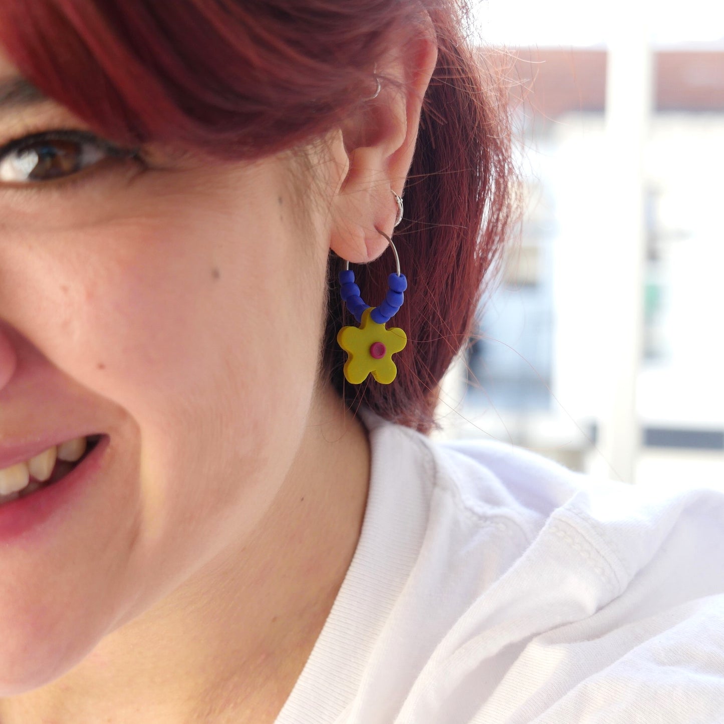 Boucles d'oreilles créoles - fleurs | Collection Vickie