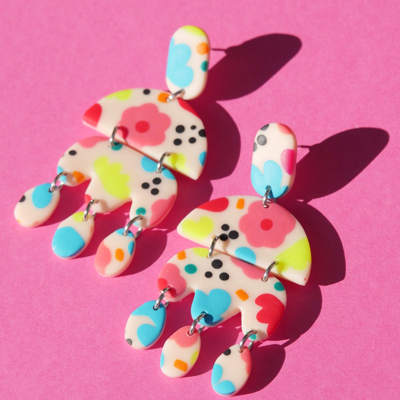 Boucles d'oreilles en argile polymère | Collection Suzie