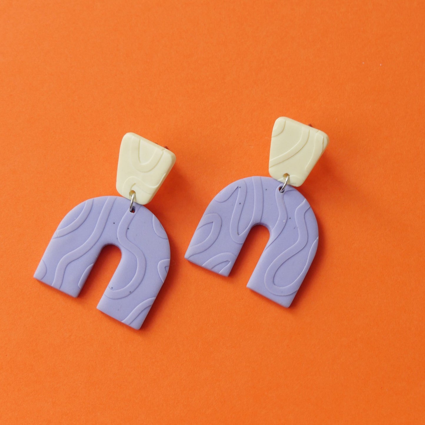 Boucles d'oreilles en argile polymère- Arch | Collection Unique