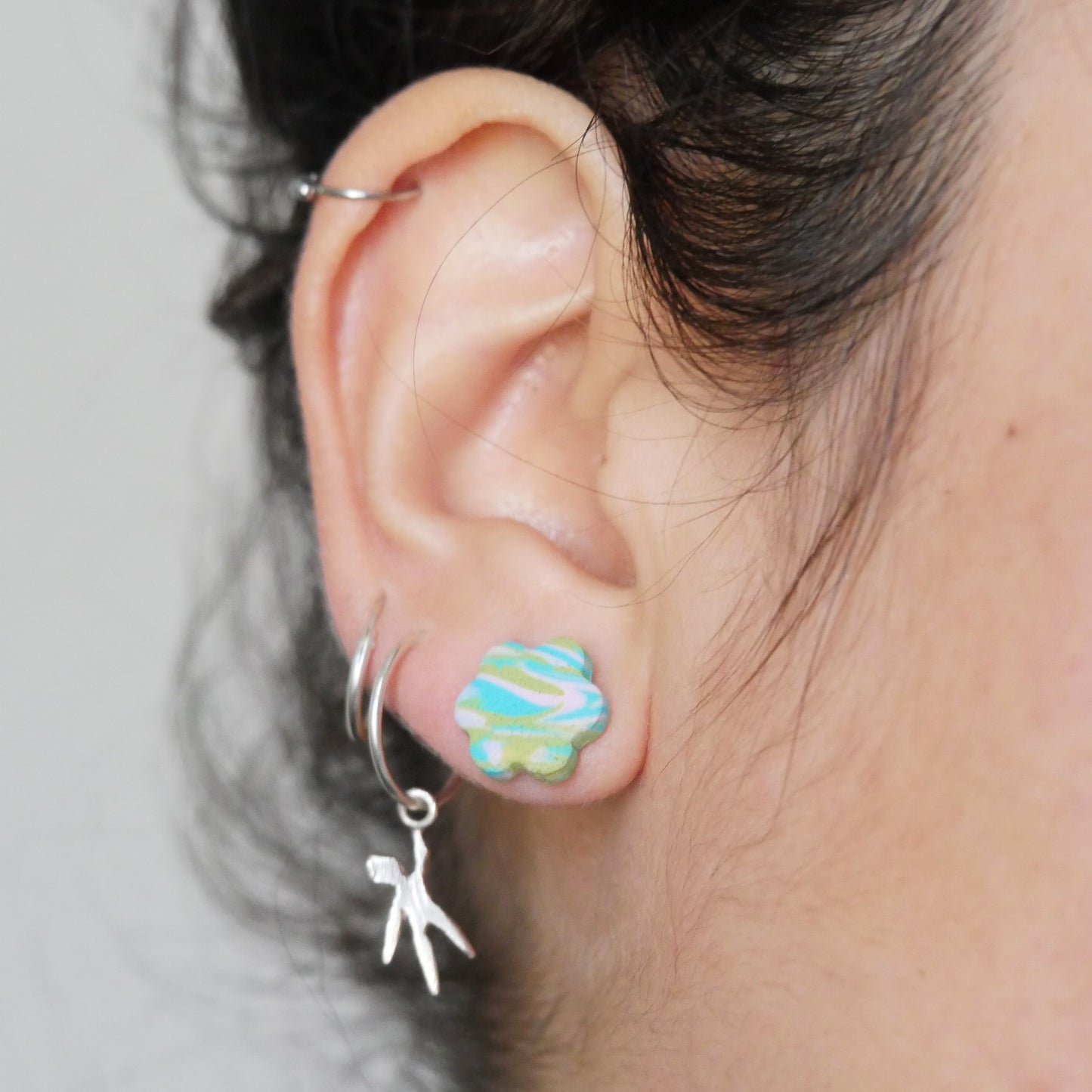 Boucles d'oreilles minimalistes en argile polymère | Stud pack