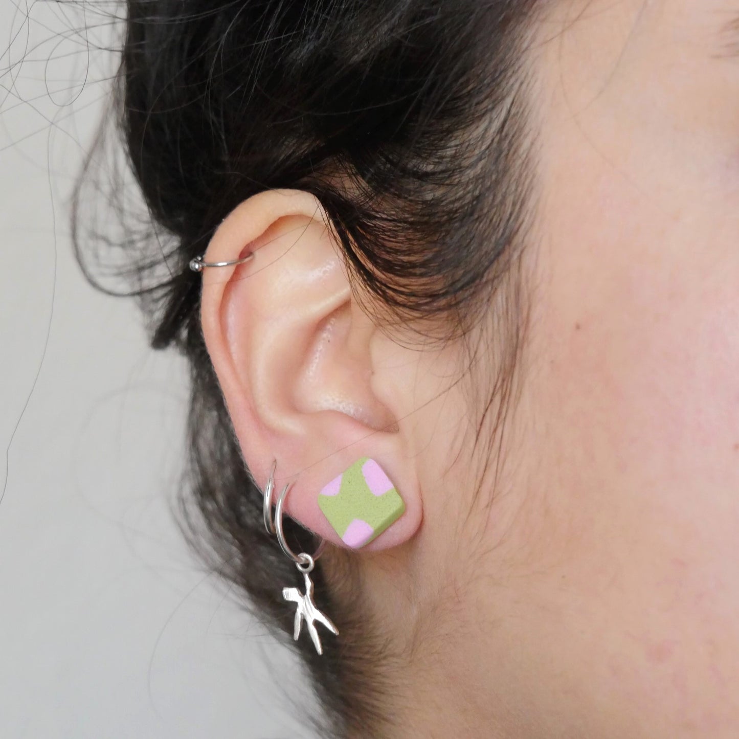 Boucles d'oreilles minimalistes en argile polymère | Stud pack