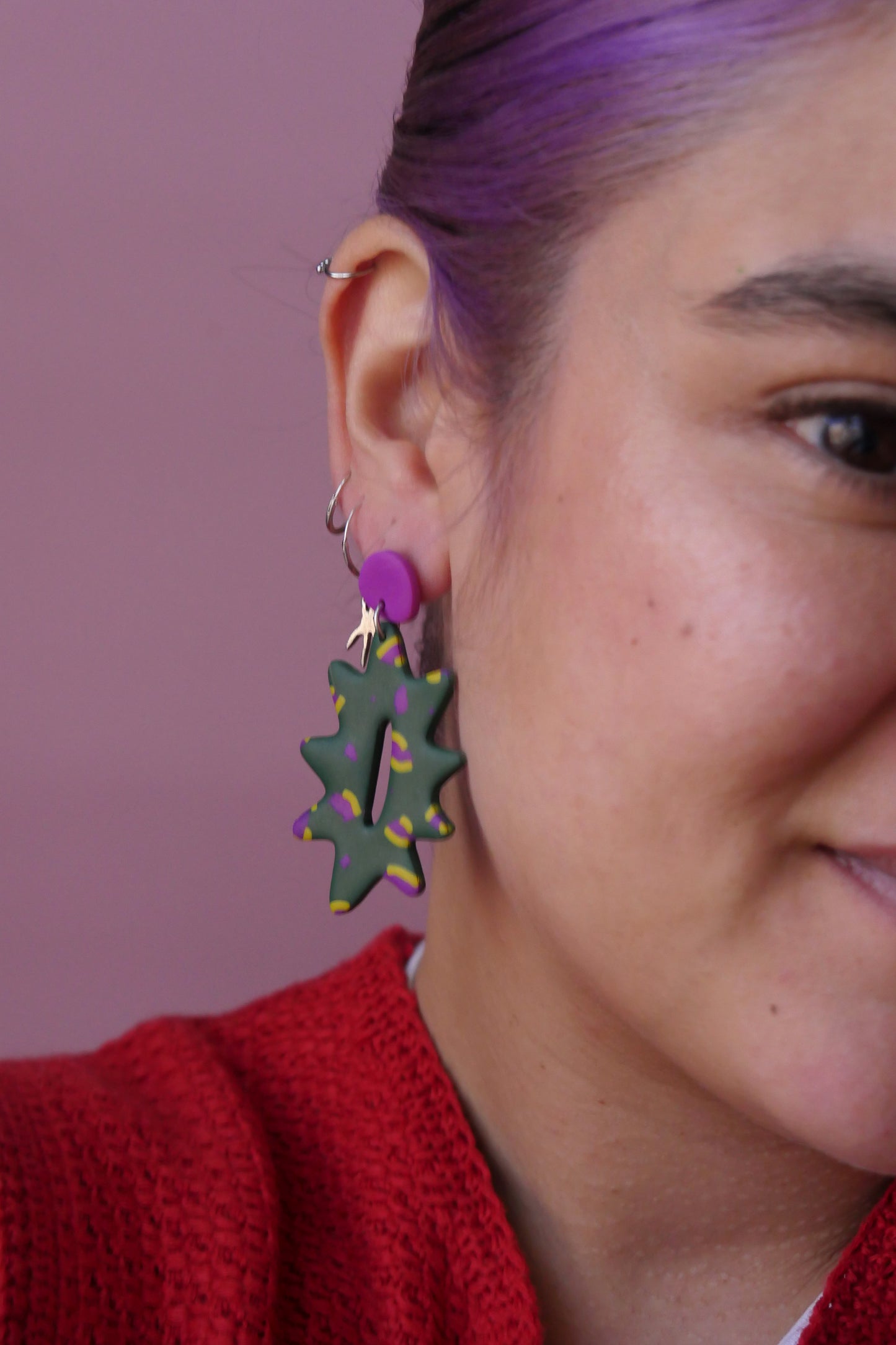 Boucles d'oreilles - Sapin coloré | SOLDES