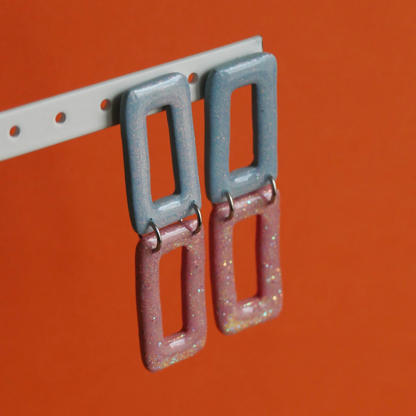 Boucles d'oreilles - Rectangles paillettes | SOLDES