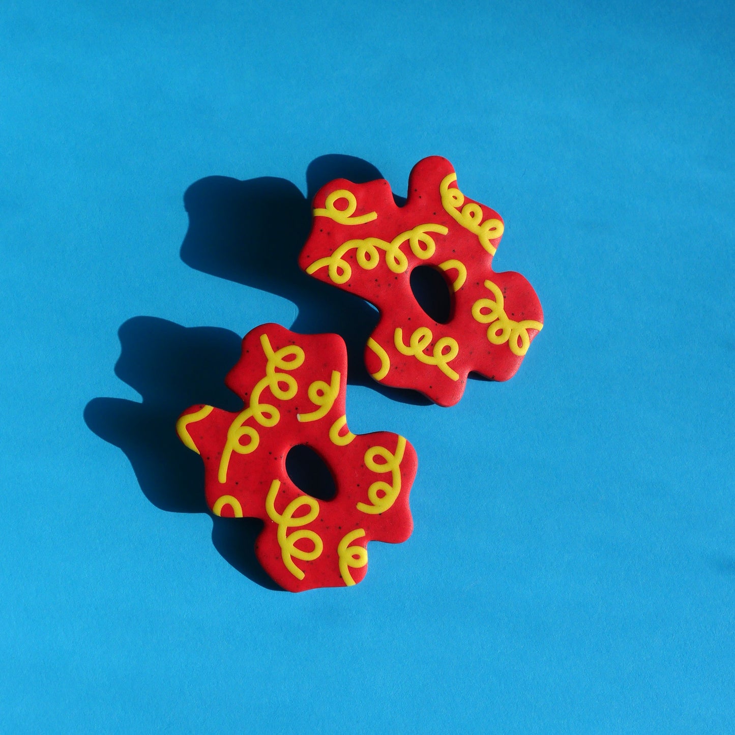 Boucles d'oreilles stud - Big fleur rouge | Collection Pam