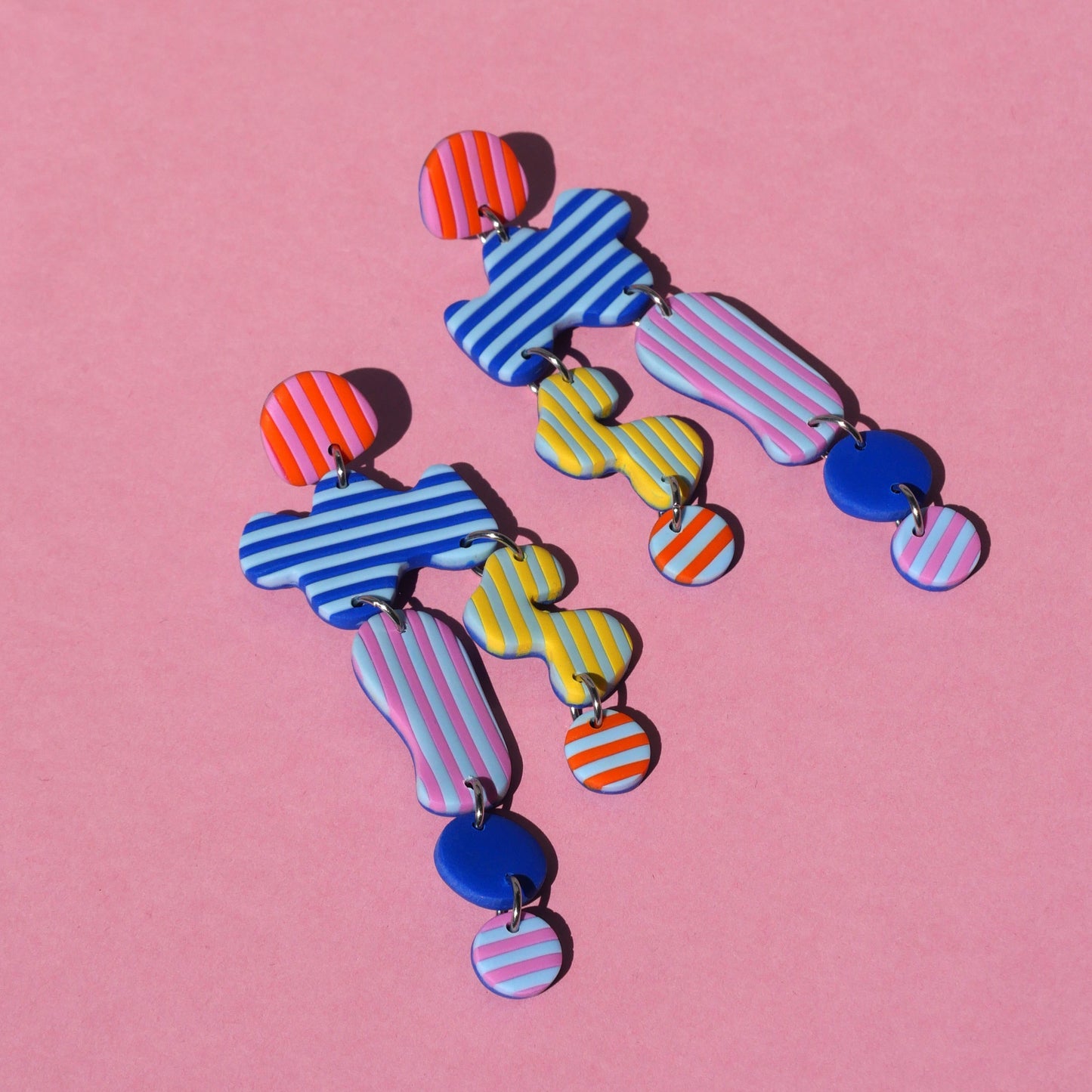 Boucles d'oreilles - Rayures de plage | Collection Pam