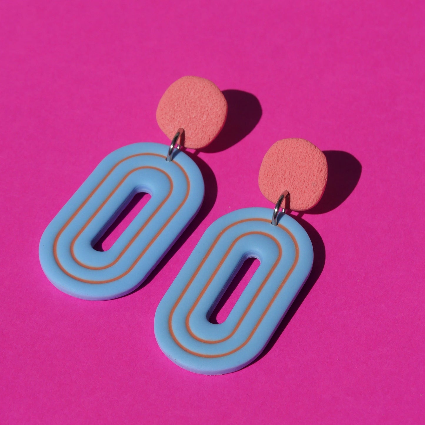 Boucles d'oreilles Ovale - Colorblock (3 coloris) | Collection Pam