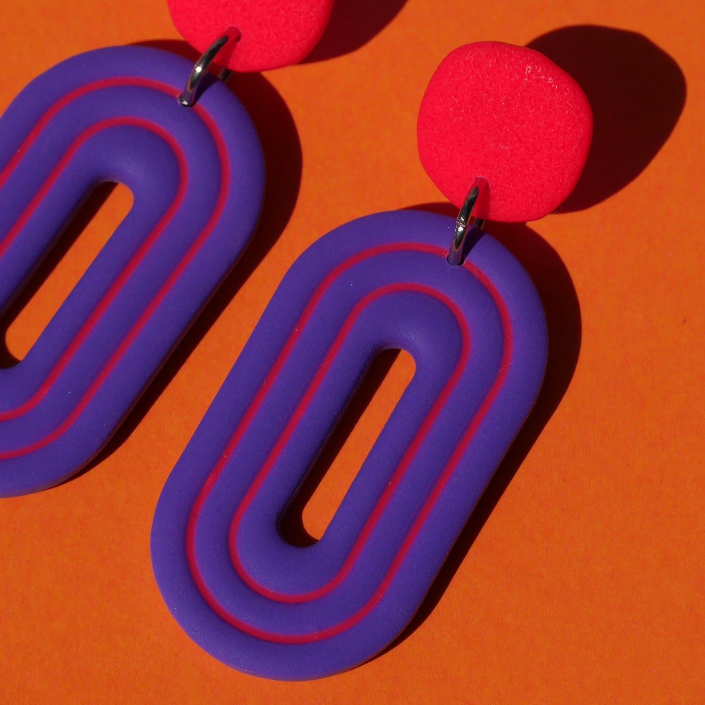 Boucles d'oreilles Ovale - Colorblock (3 coloris) | Collection Pam