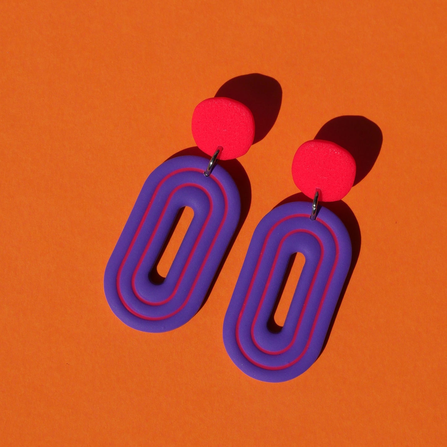 Boucles d'oreilles Ovale - Colorblock (3 coloris) | Collection Pam