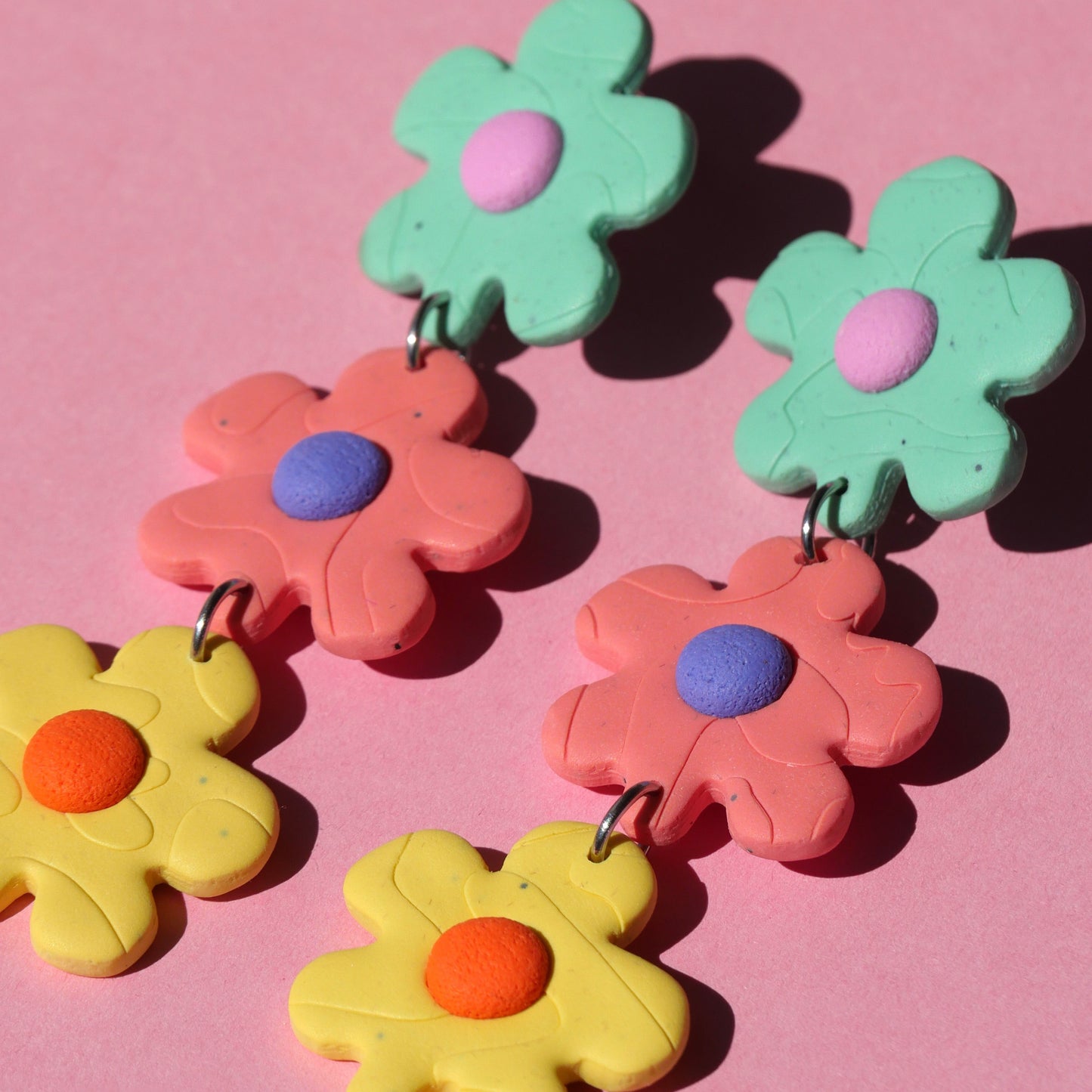 Boucles d'oreilles - Trio fleurs | Collection Pam