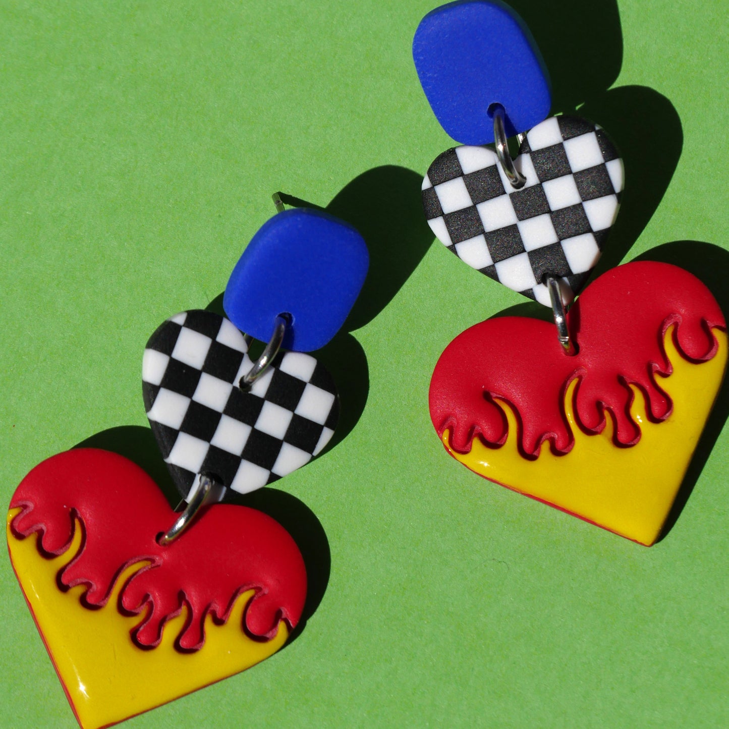 Boucles d'oreilles - Cœur flamme | Collection Pam