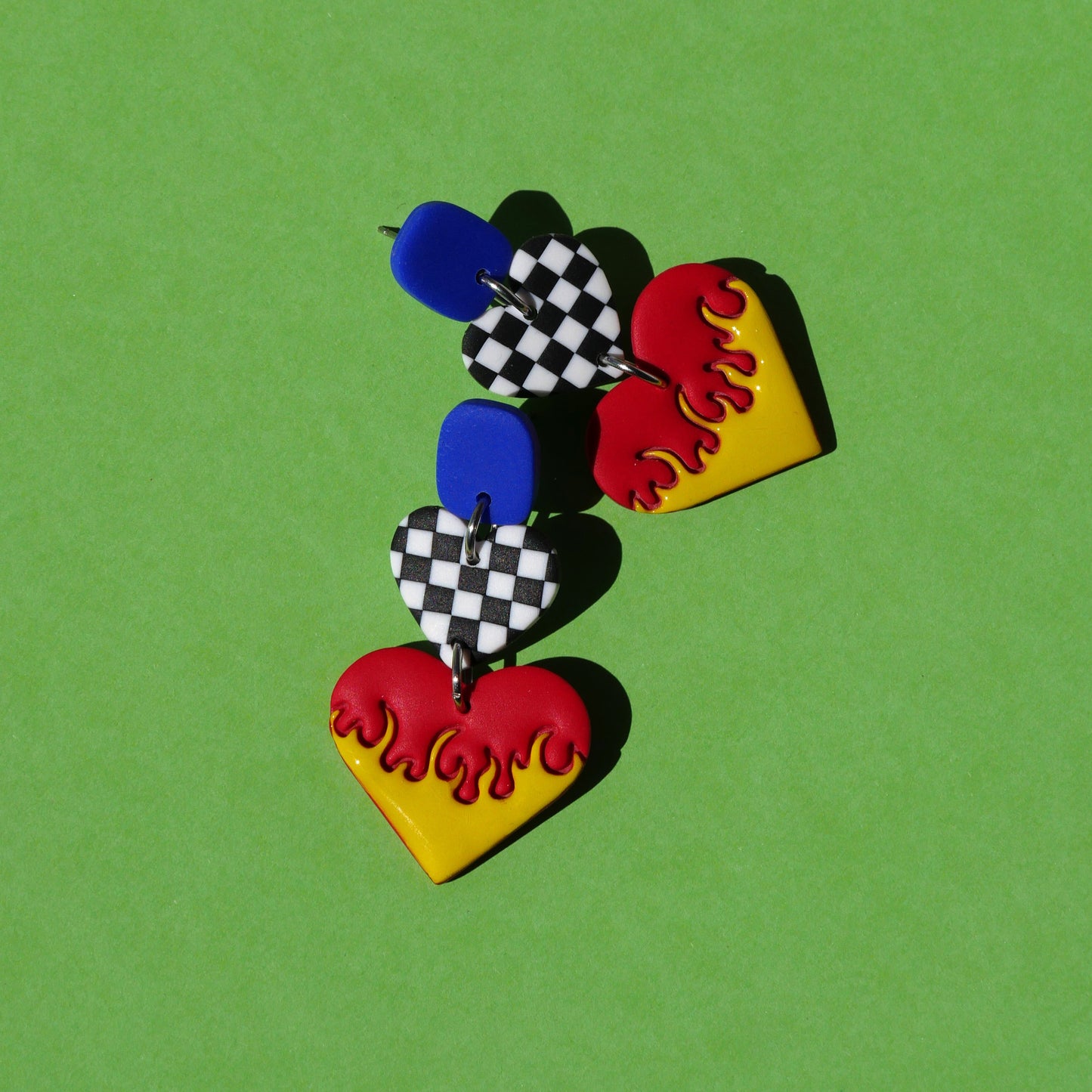 Boucles d'oreilles - Cœur flamme | Collection Pam