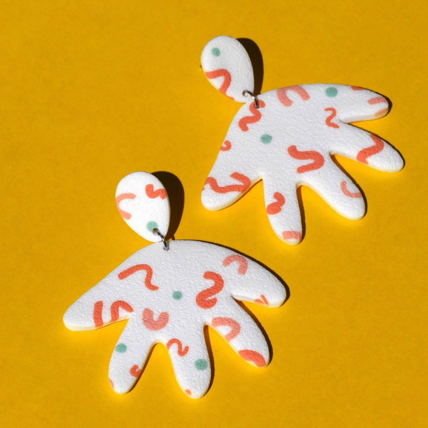 Boucles d'oreilles - Blanc & confettis | Collection Pam