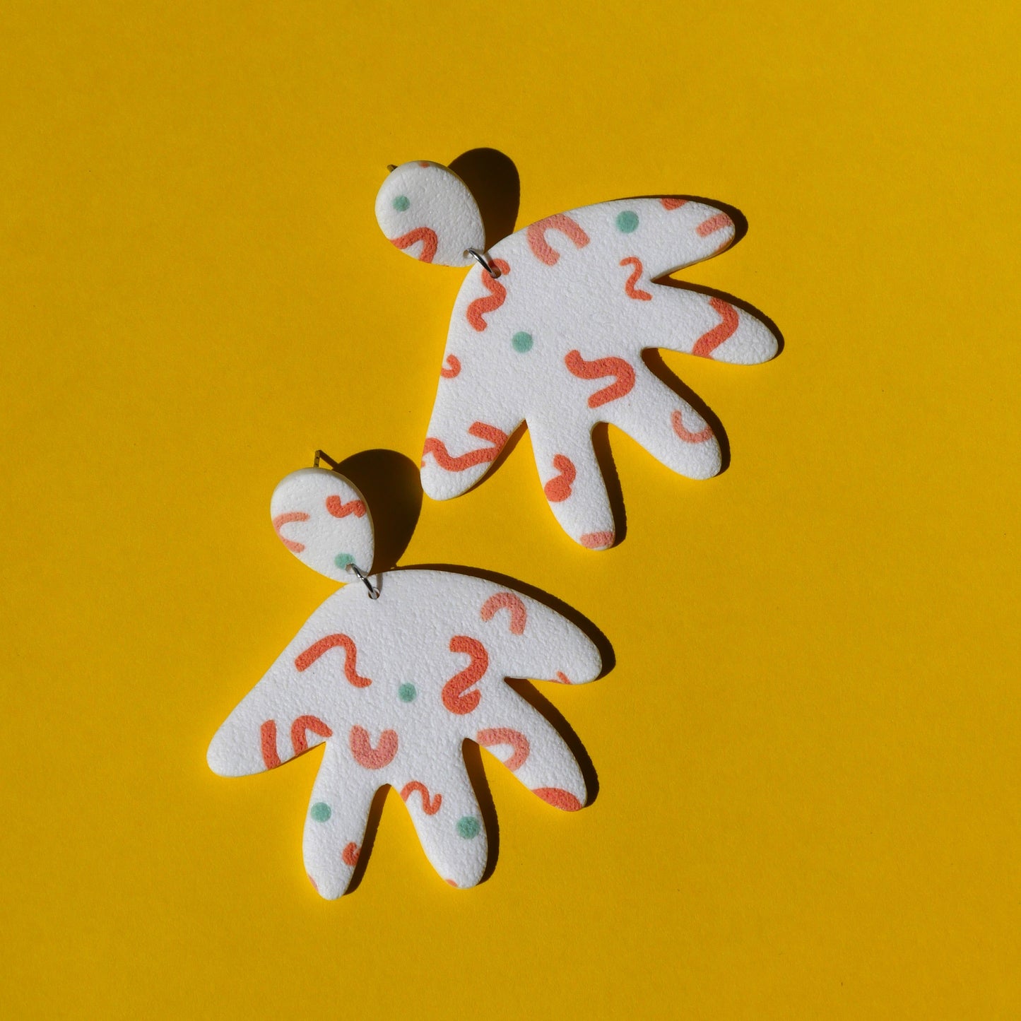 Boucles d'oreilles - Blanc & confettis | Collection Pam