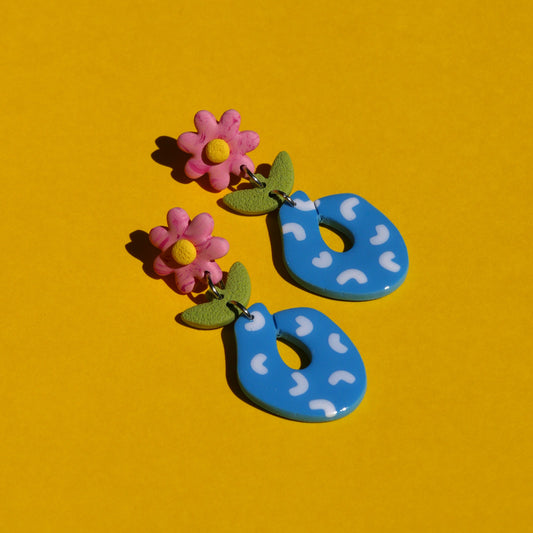 Boucles d'oreilles - Fleur & vase | Collection Pam