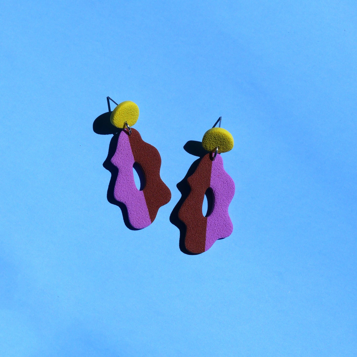 Boucles d'oreilles - Fleur bi-color | Collection Pam
