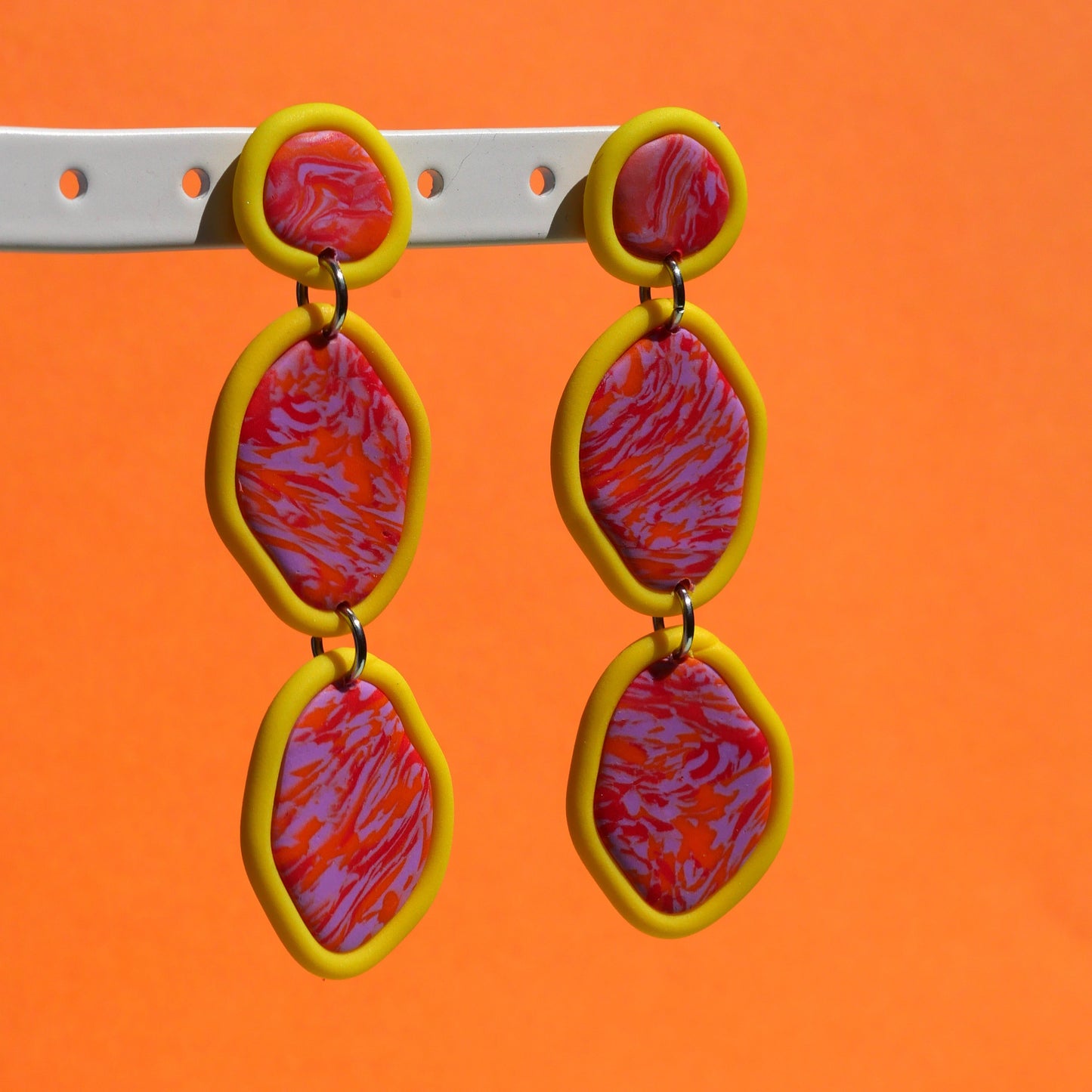 Boucles d'oreilles - Ovales marbrés | SOLDES