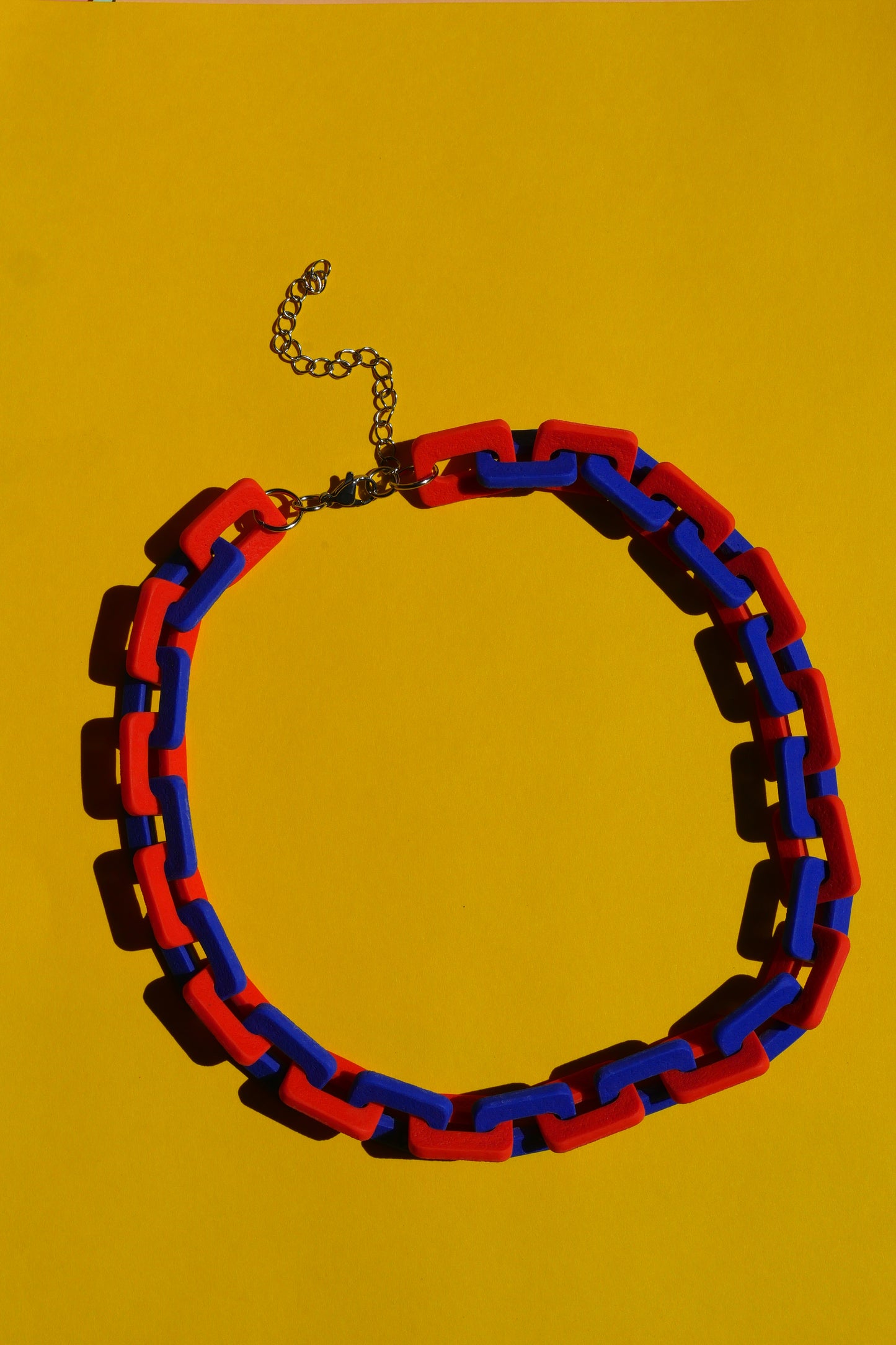 Collier chaîne - bleu & orange | Collection Doris