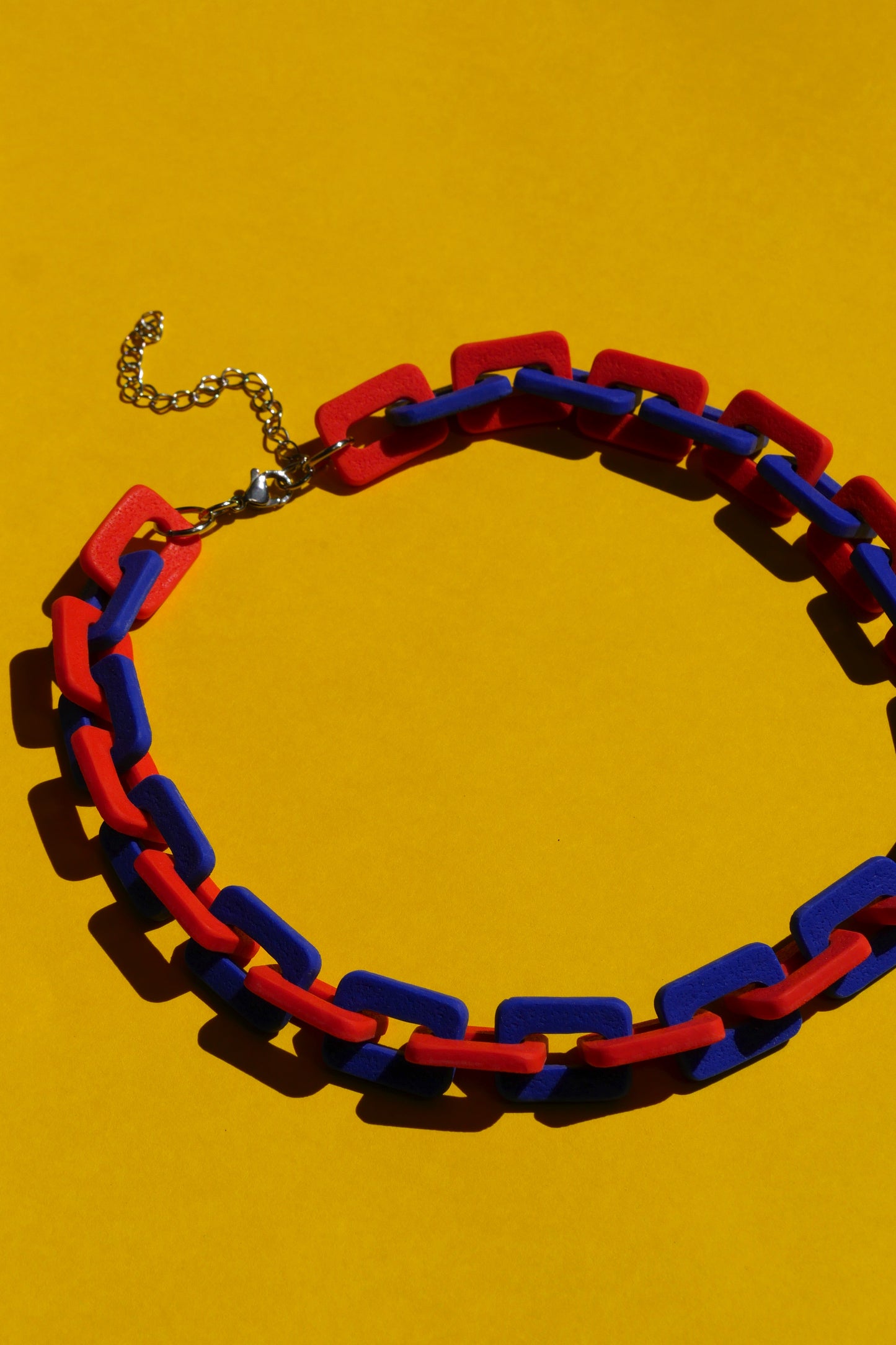 Collier chaîne - bleu & orange | Collection Doris