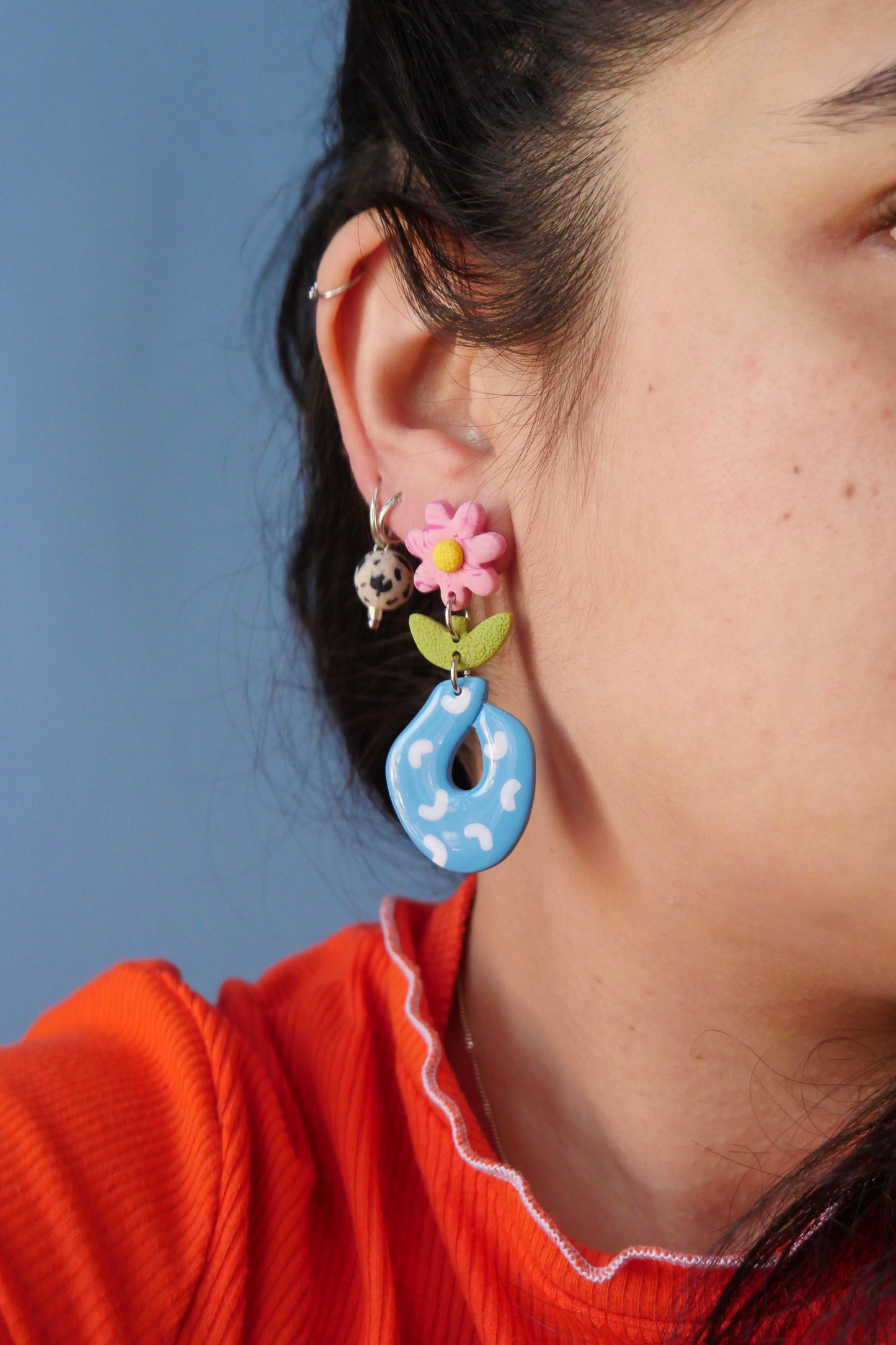 Boucles d'oreilles - Fleur & vase | Collection Pam