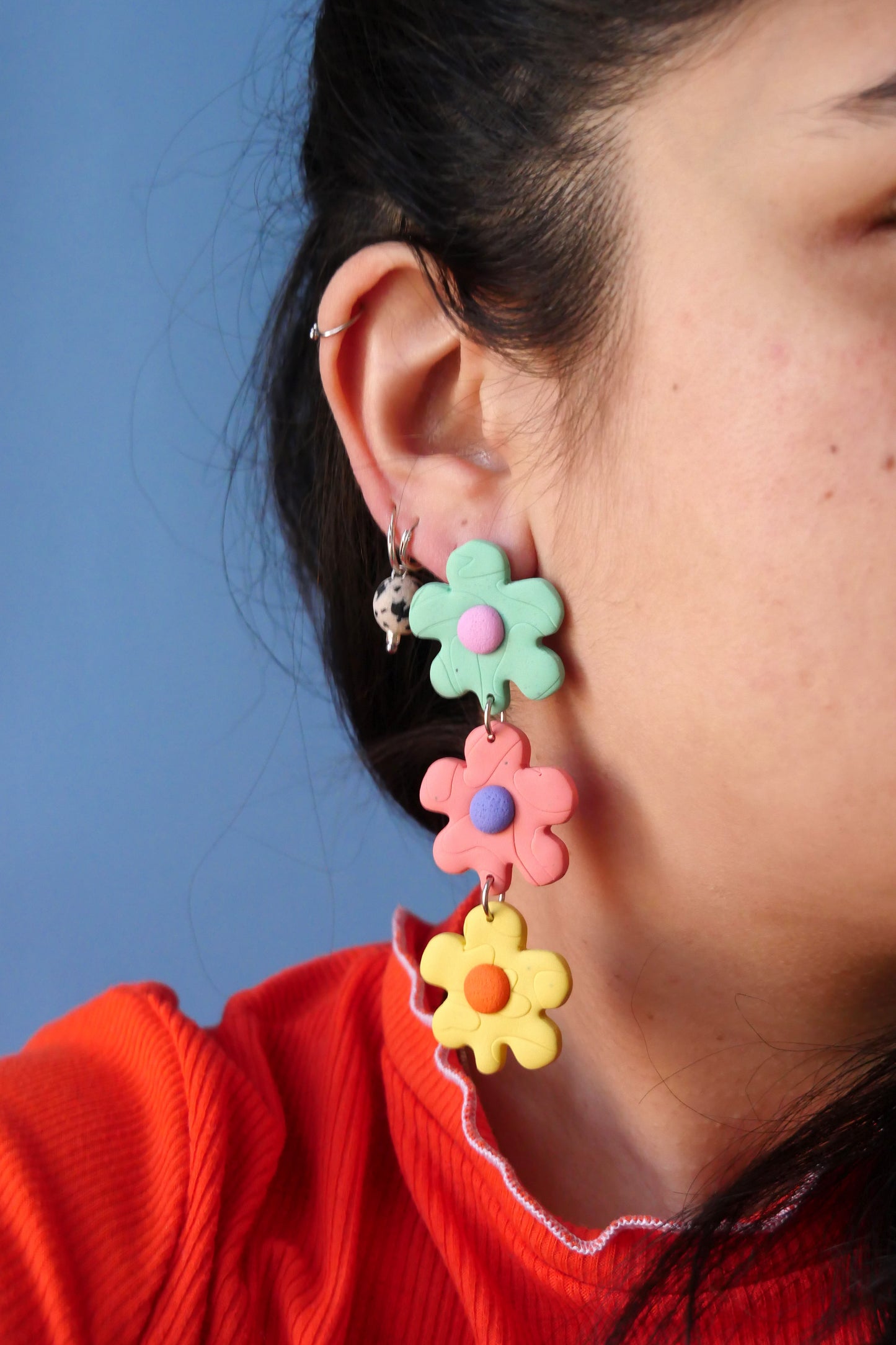 Boucles d'oreilles - Trio fleurs | Collection Pam