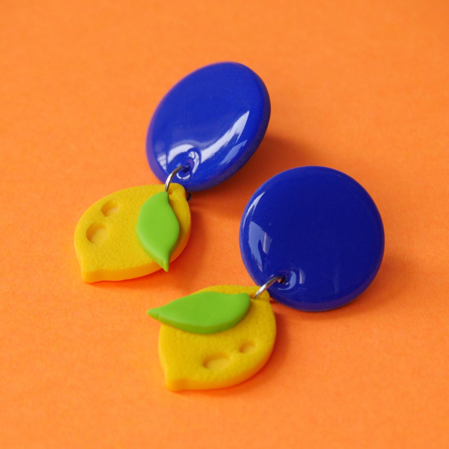 Boucles d'oreilles argile polymère - Citrons | Collection Berta