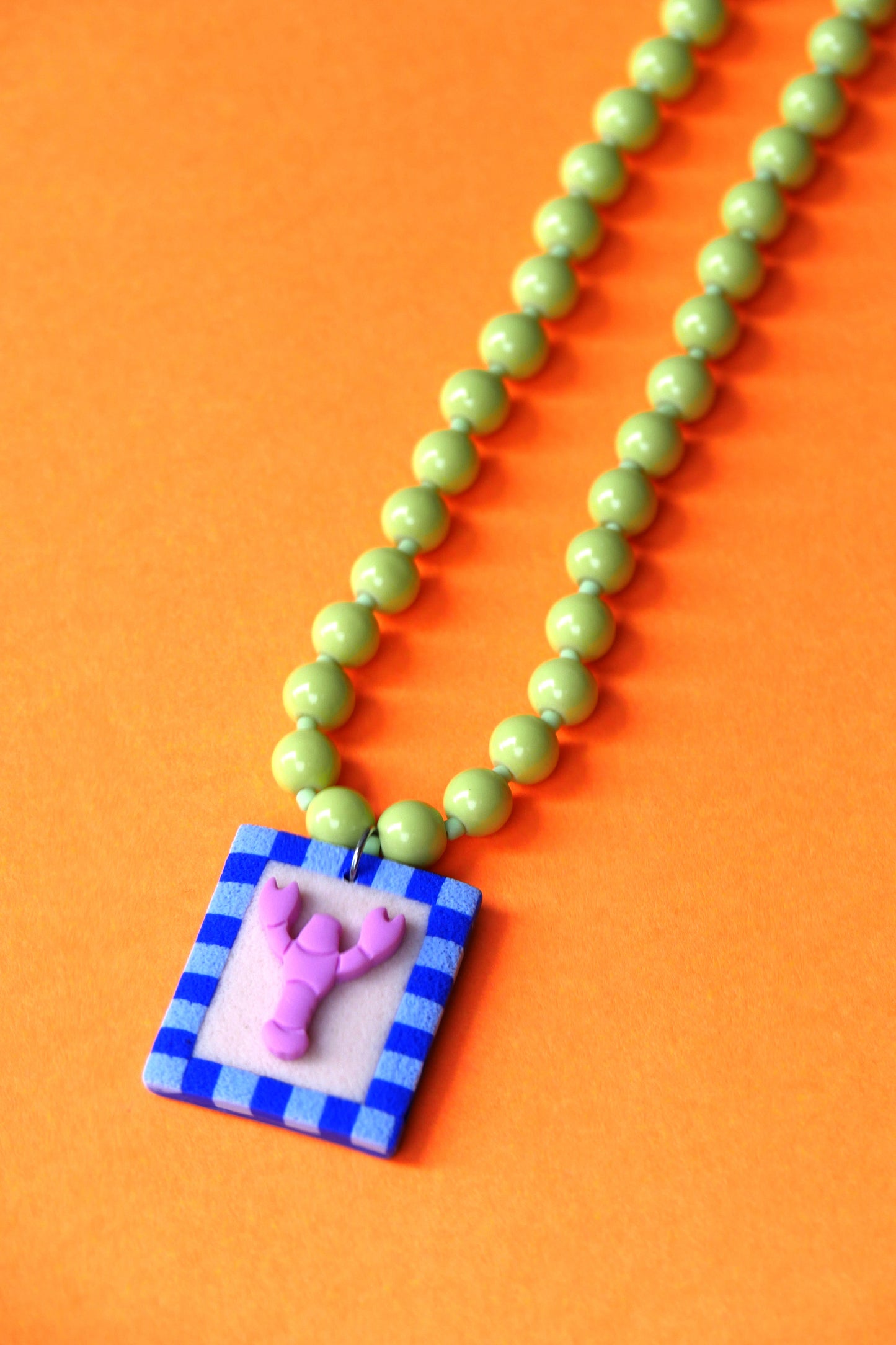 Collier homard argile polymère | Collection Berta