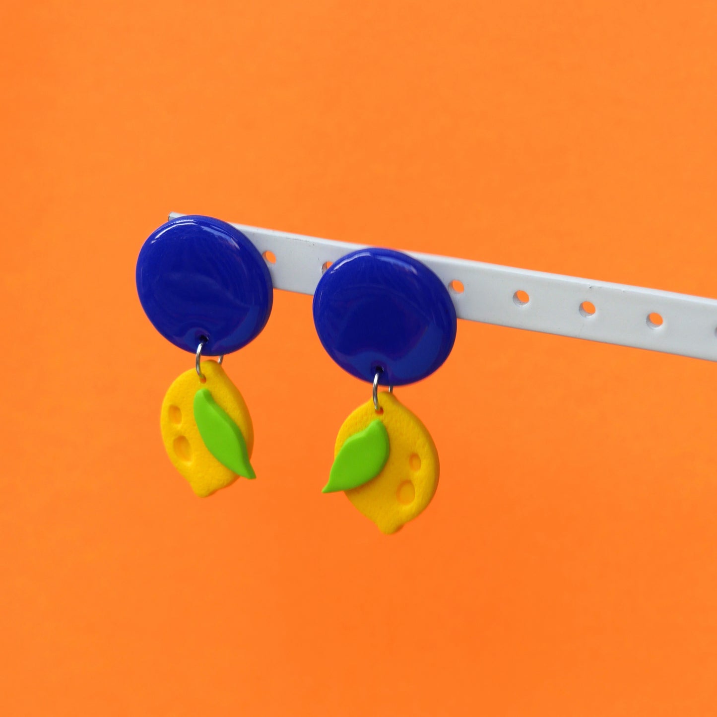 Boucles d'oreilles argile polymère - Citrons | Collection Berta
