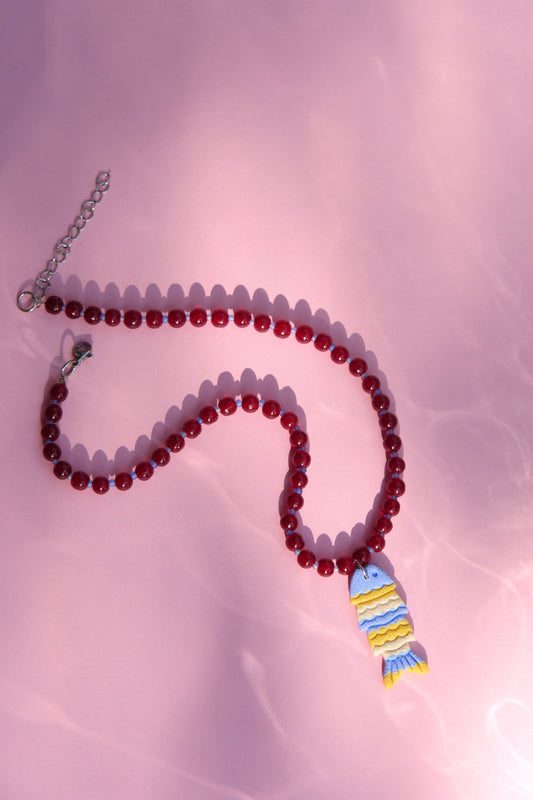 Collier poisson argile polymère | Collection Berta