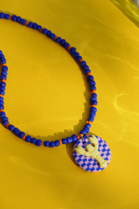 Collier petit homard argile polymère | Collection Berta
