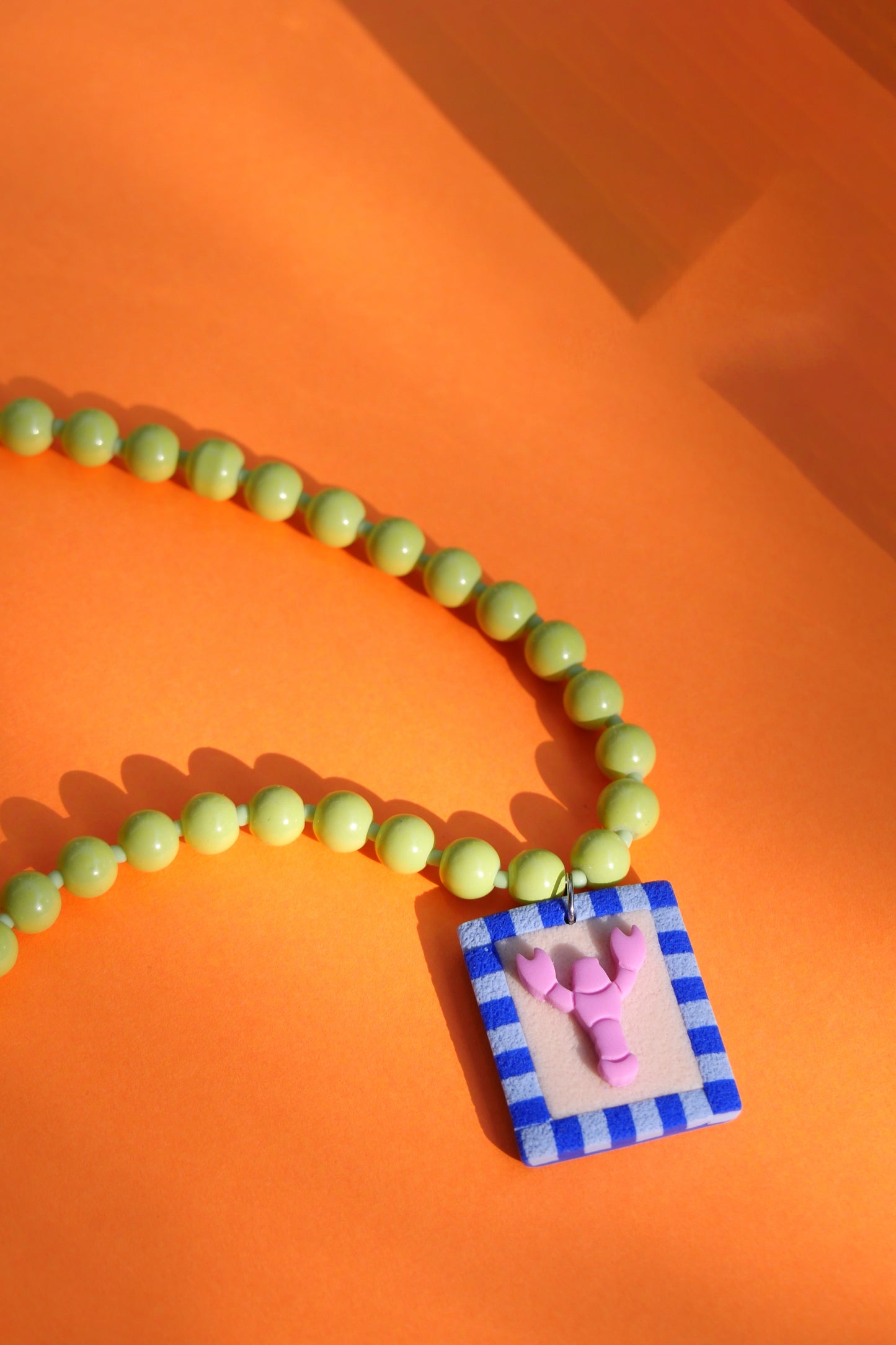 Collier homard argile polymère | Collection Berta