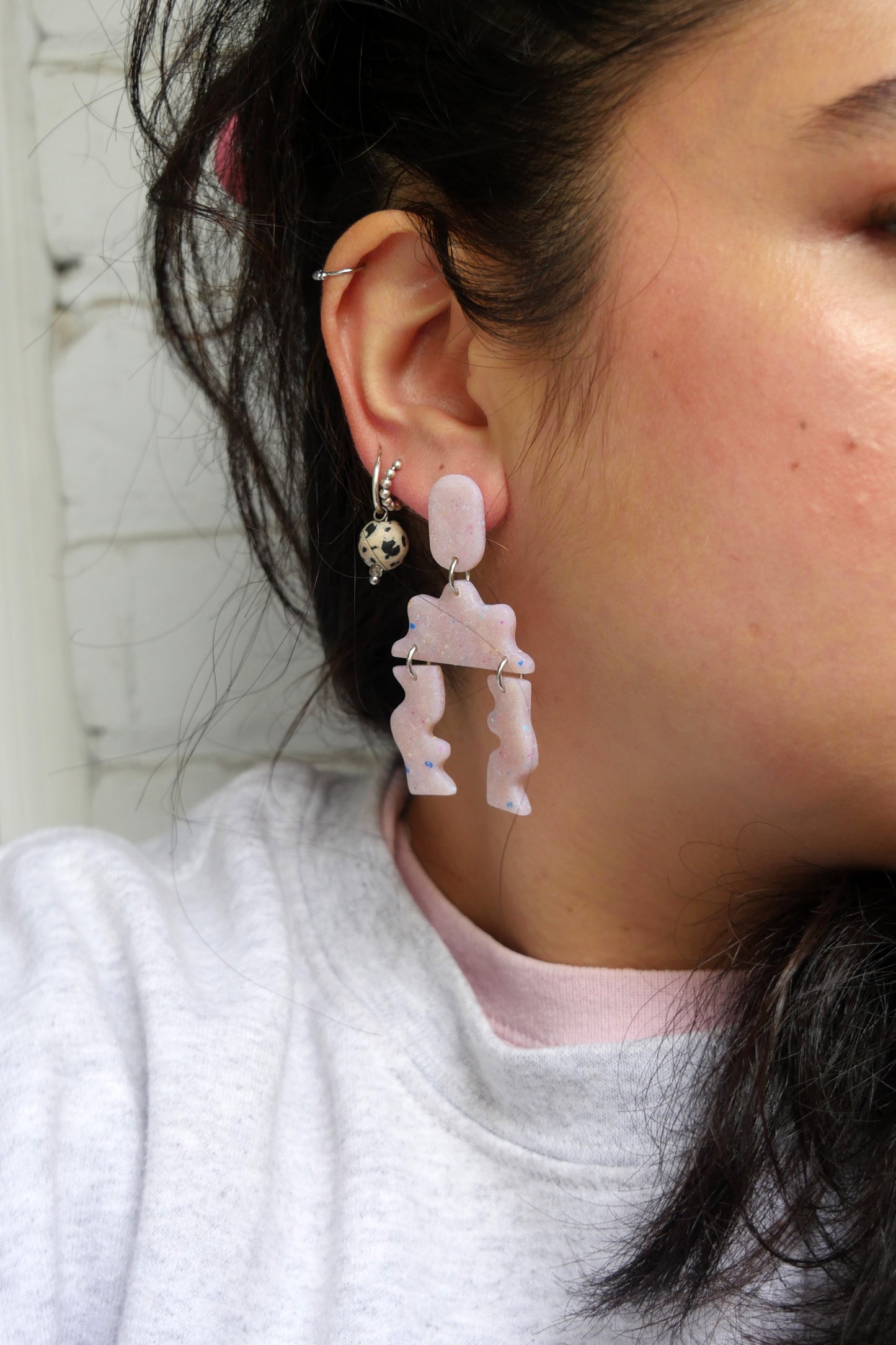 Boucles d'oreilles - Transparente confettis | SOLDES