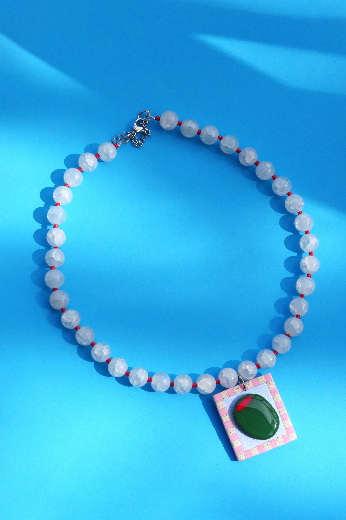 Collier Olive argile polymère | Collection CLÉO