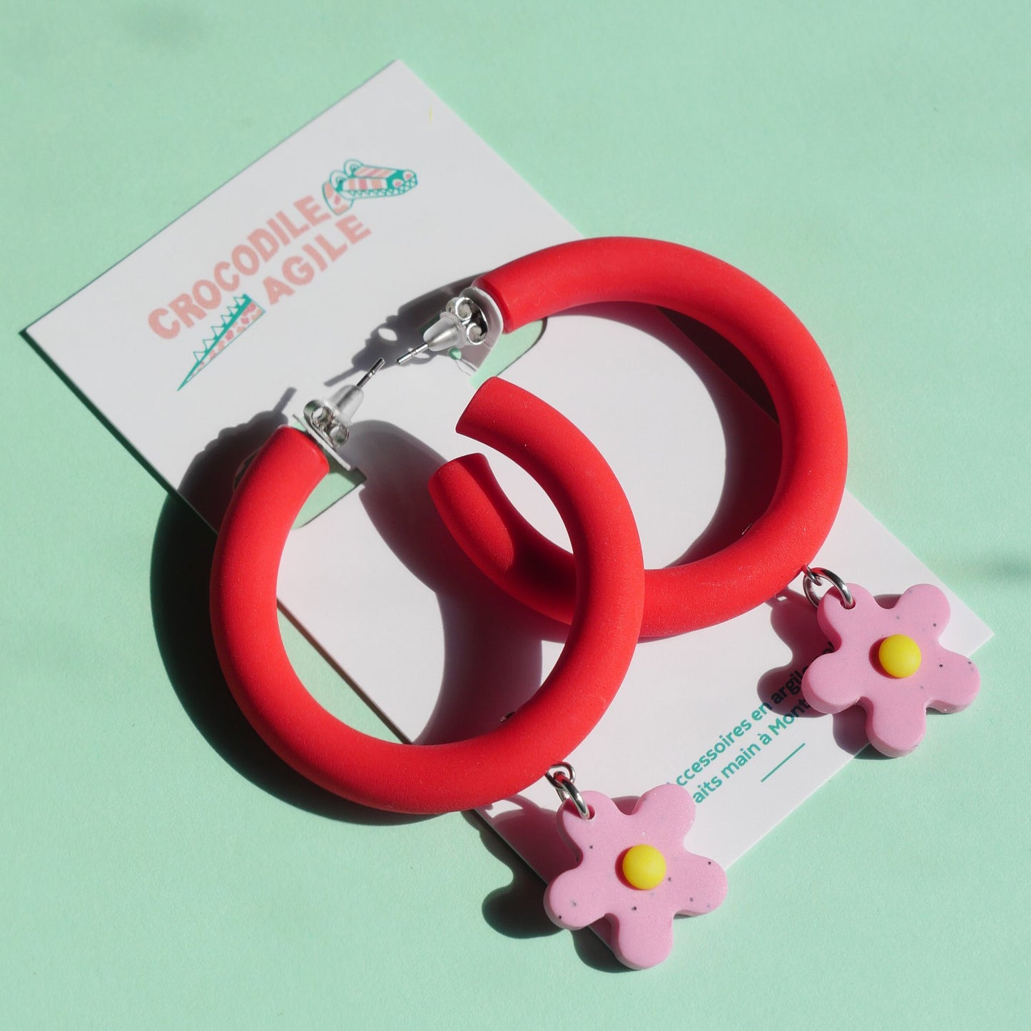 Boucles d'oreilles créole - fleurs | Collection Vickie