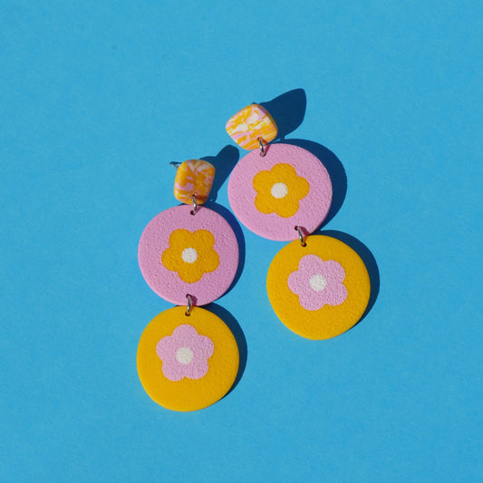 Boucles d'oreilles Pétunia - Cylindre fleurs | Collection Unique SOLDES