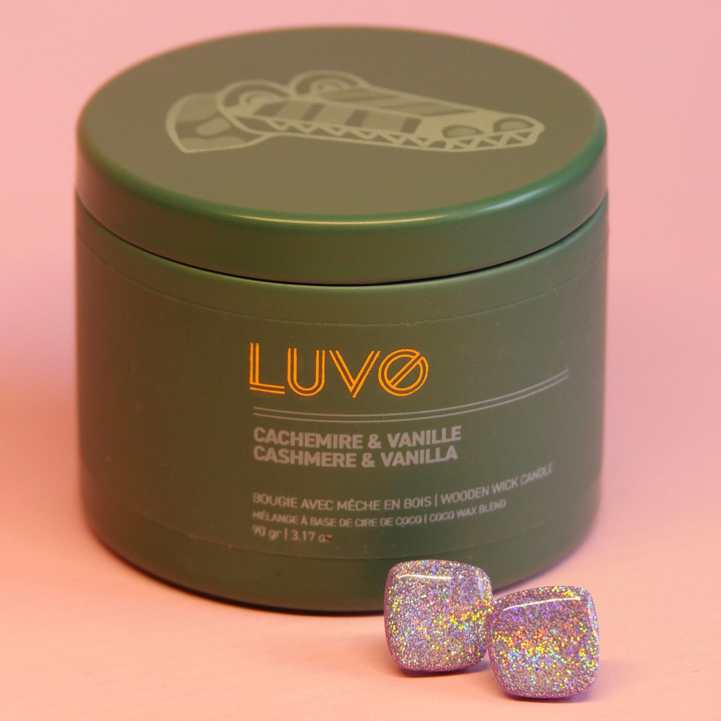 Bougie-bijoux Crocodile agile x LUVO – Cachemire & Vanille