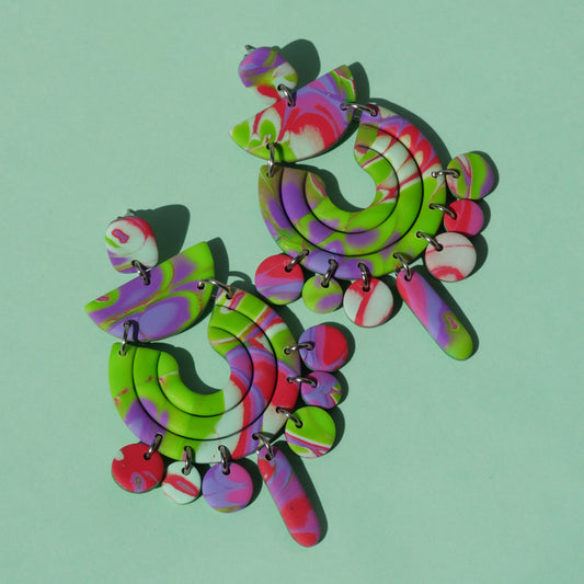 Boucles d'oreilles - Psychédéliques | Collection Doris SOLDES