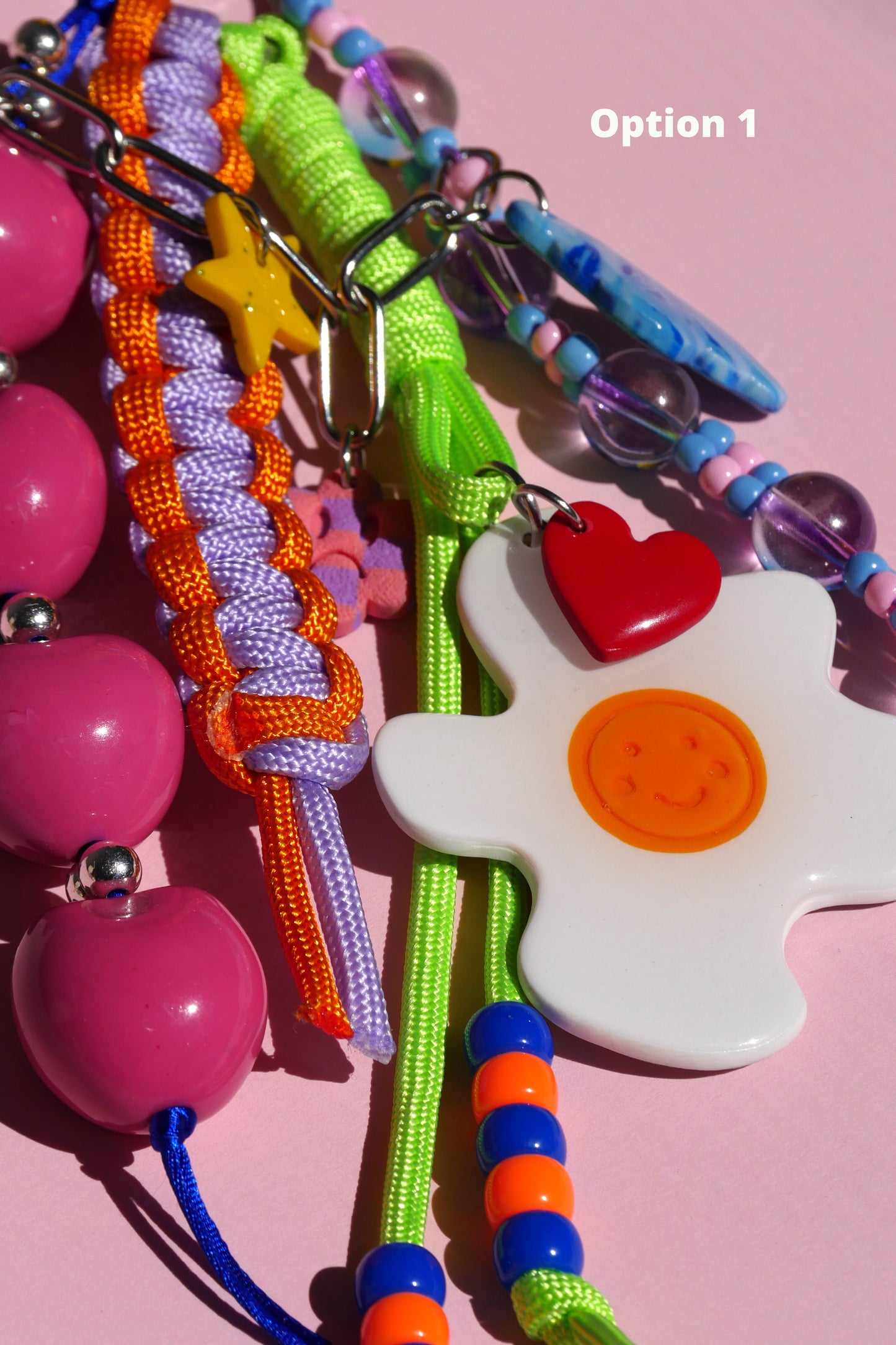 Bag charm - Unique grigri keychain charms in colorful polymer clay with beads and chains | Accessories
