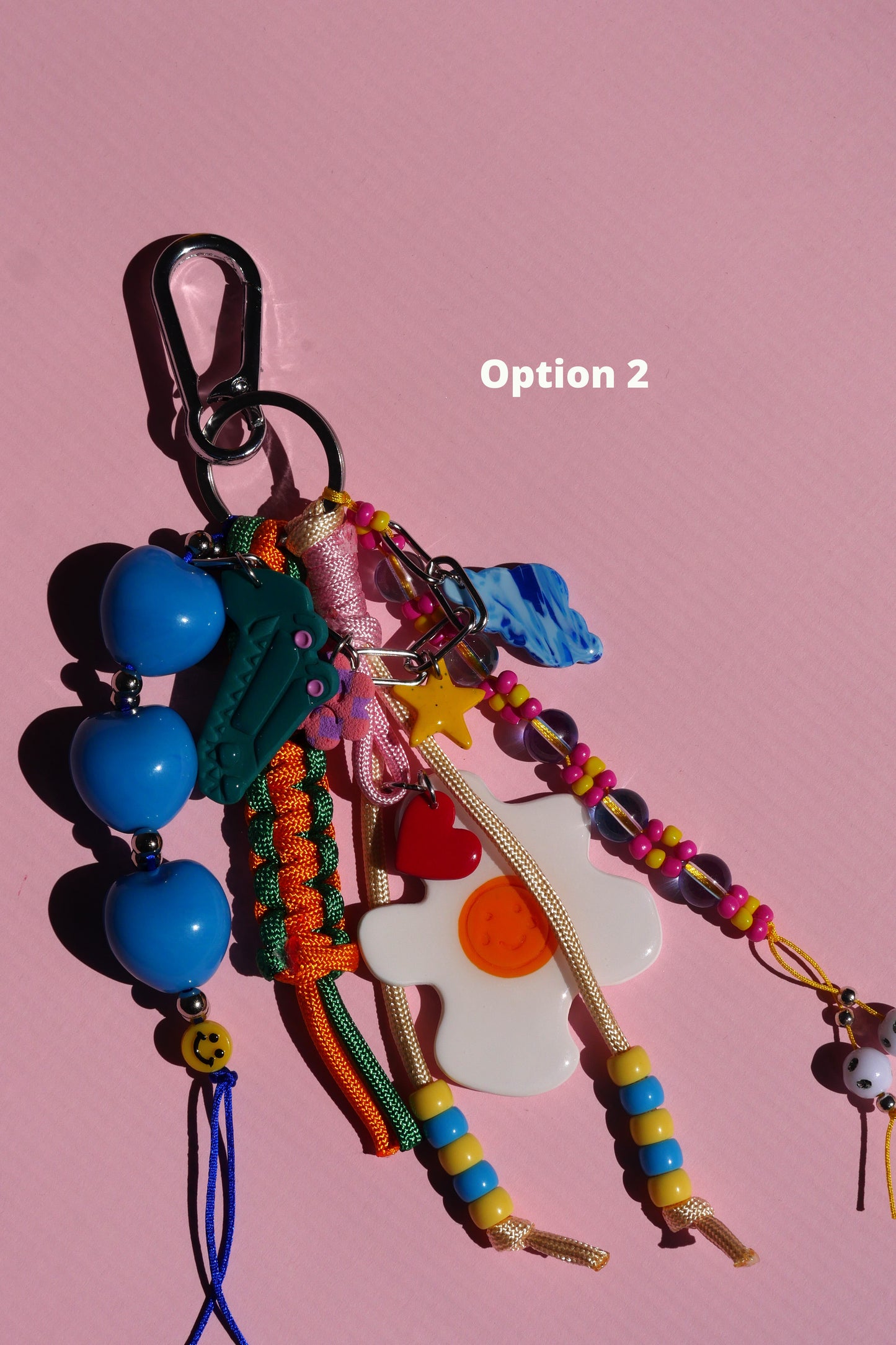 Bag charm - Unique grigri keychain charms in colorful polymer clay with beads and chains | Accessories
