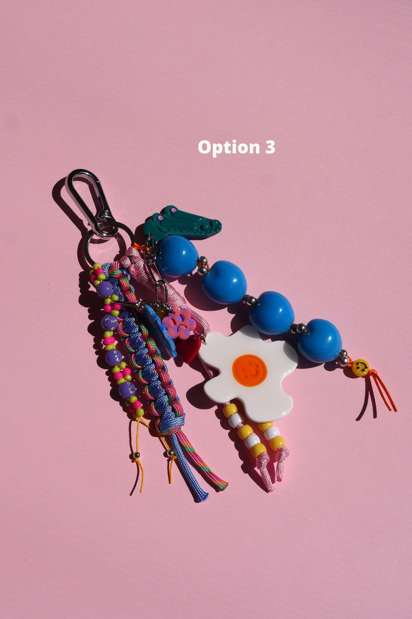 Bag charm - Unique grigri keychain charms in colorful polymer clay with beads and chains | Accessories