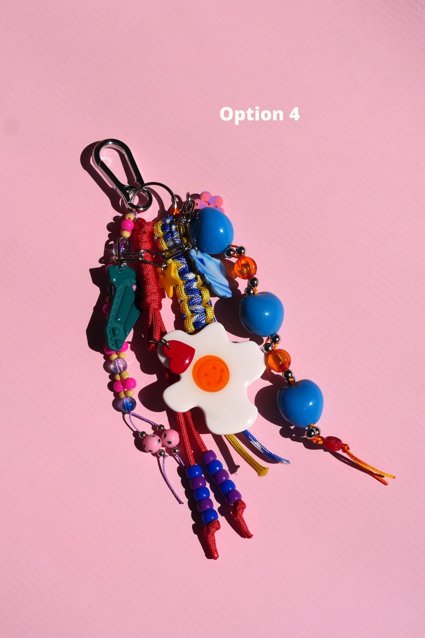 Bag charm - Unique grigri keychain charms in colorful polymer clay with beads and chains | Accessories