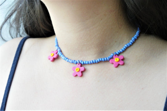 Collier en argile polymère et perles | Accessoires