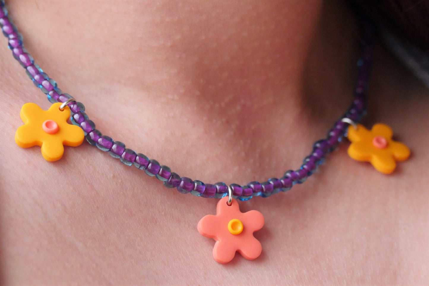 Collier en argile polymère et perles | Accessoires