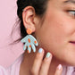 Boucles d'oreilles forme abstraite bleu | Soldes