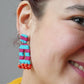 Boucles d'oreilles - rayures et perles | Collection Vickie
