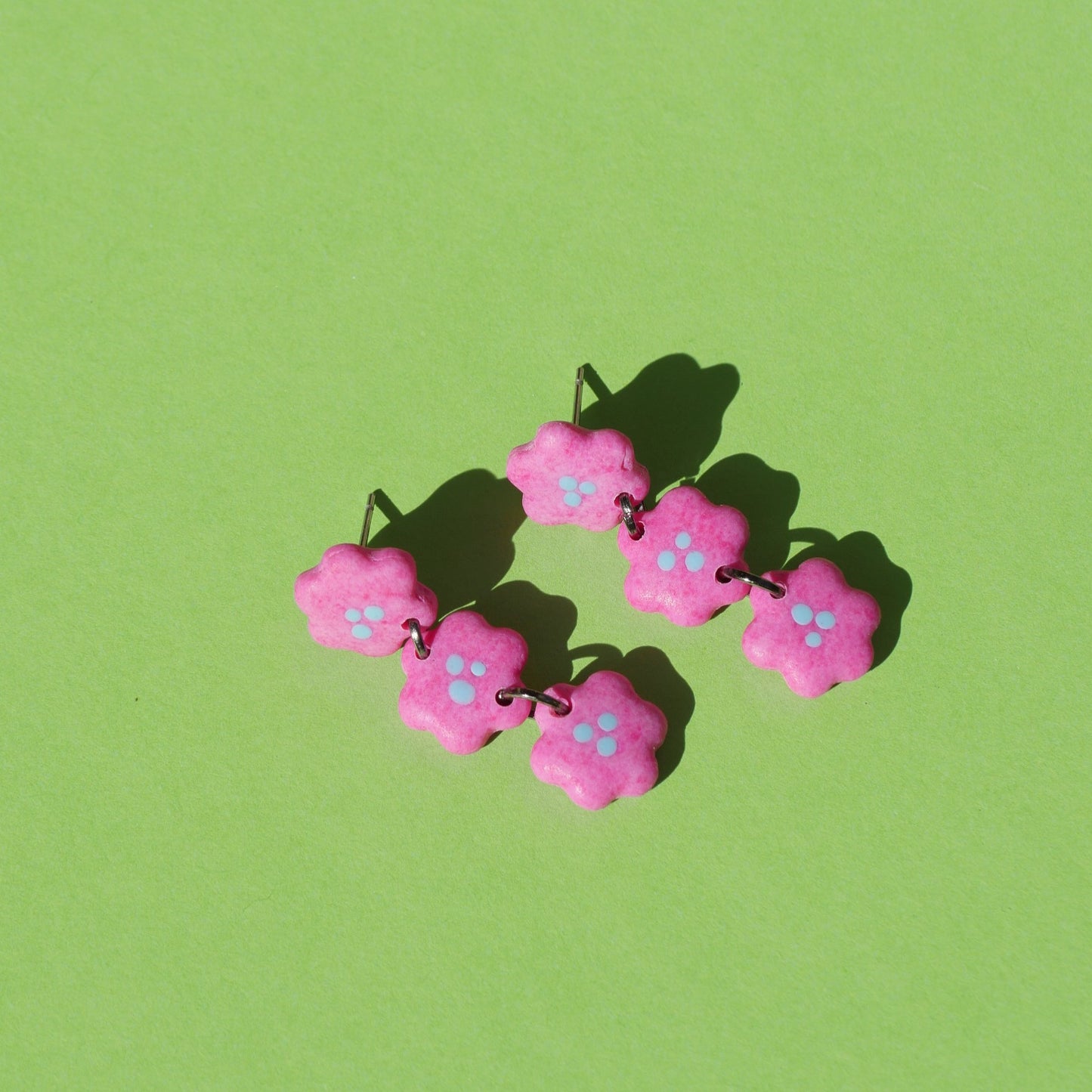 Boucles d'oreilles - fleurs rose | Collection Suzie