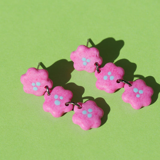 Boucles d'oreilles Suzie - fleurs rose | Soldes