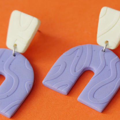 Boucles d'oreilles en argile polymère- Arch | Collection Unique