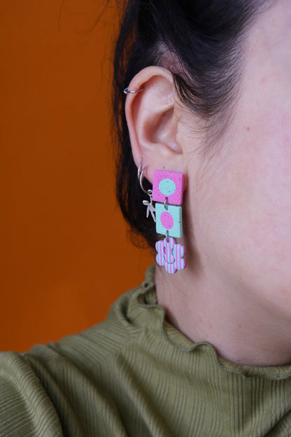 Earrings - Square Flowering | Smile Collection