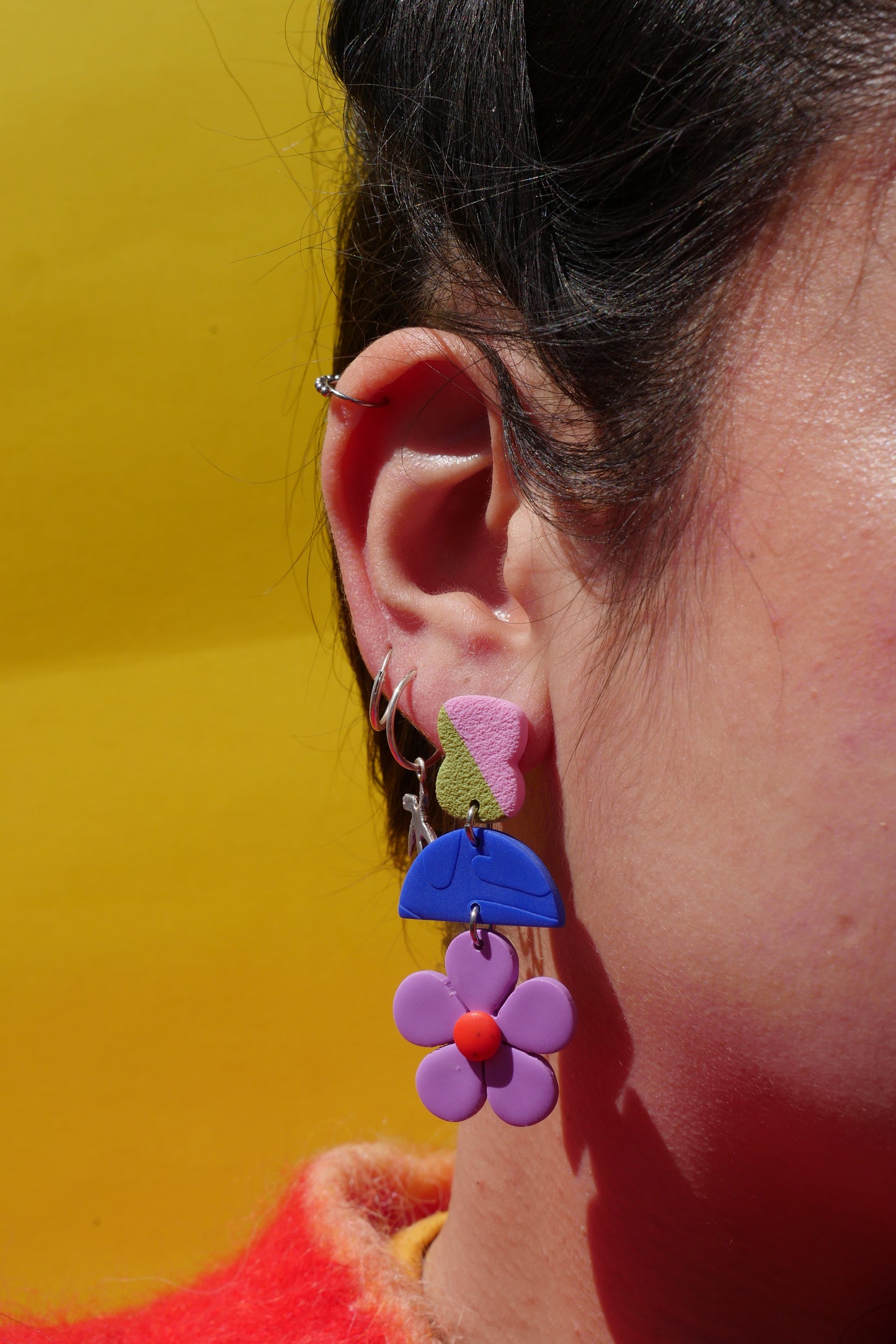Boucles d'oreilles - Géométrique fleurs | Collection Pétunia
